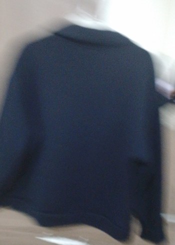 Kadın Siyah Baskılı Fermuarlı Sweatshirt - Görsel 3