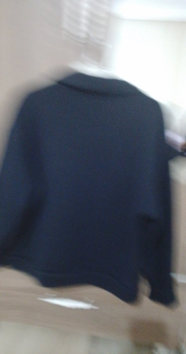 Kadın Siyah Baskılı Fermuarlı Sweatshirt - Görsel 3