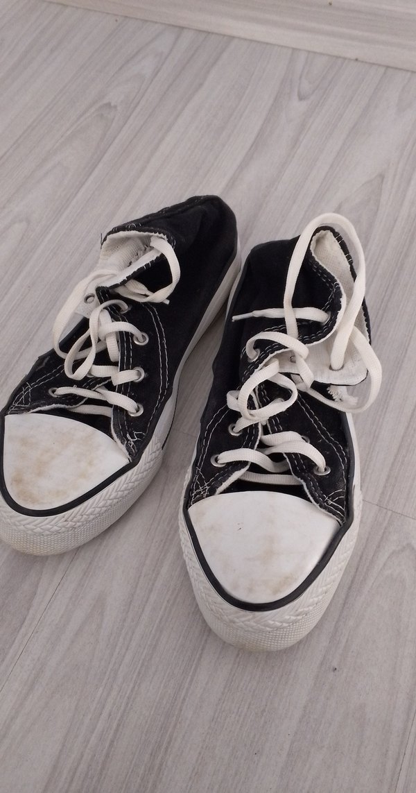 Siyah Gri Grunge Punk Kadın Spor Ayakkabı - Görsel 4