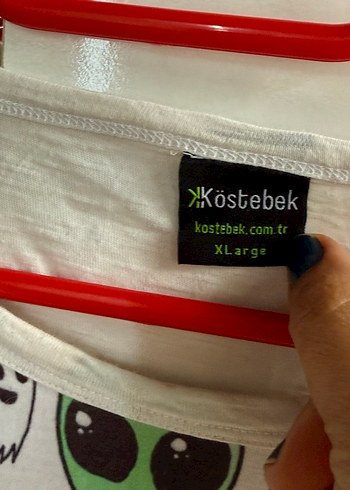 Renkli Baskılı Bol Kesim  Tişört XL - Görsel 2