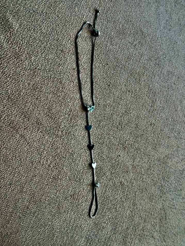 Gri kalp Desenli Zincirli Kadın El Zinciri - Görsel 4