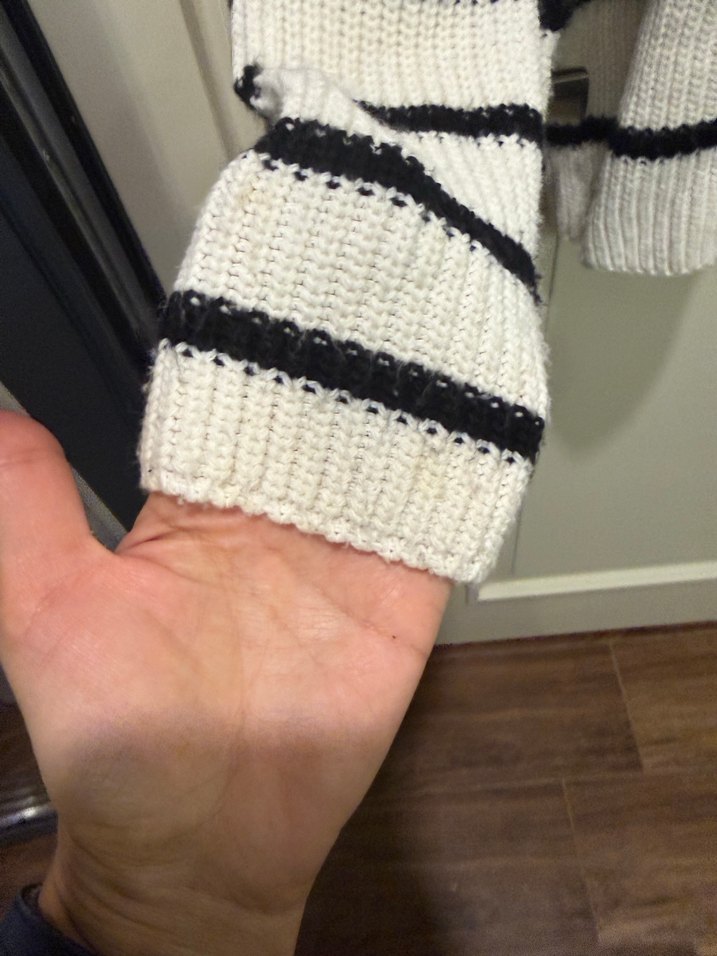 Trendyollman marka Çizgili Gri-Beyaz Örgü erkek  Kazak - Görsel 3