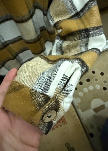 Düğmeli Uzun Kollu Rahat Kadın Gömlek mont - Görsel 6