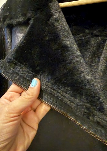 Koton marka XL 42 beden içi yumuşacık üstü süet çok şık mont - Görsel 11