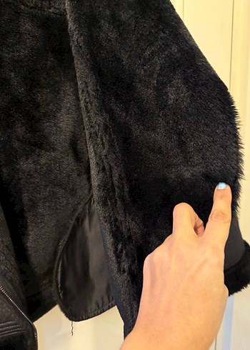 Koton marka XL 42 beden içi yumuşacık üstü süet çok şık mont - Görsel 6