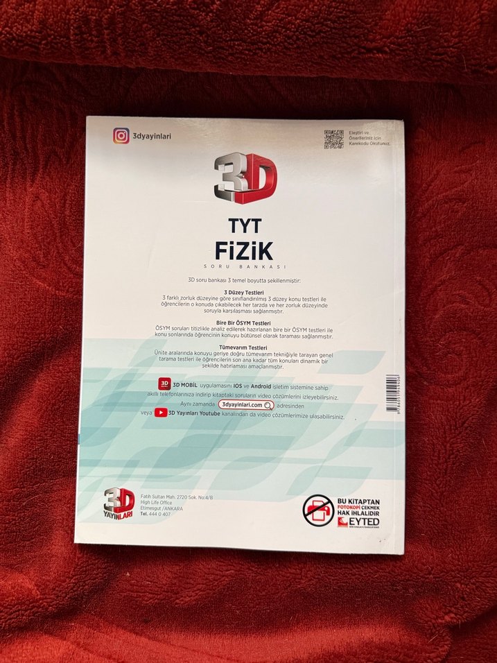 TYT Fizik 3D Soru Bankası Video Çözümlü yeni - Görsel 2