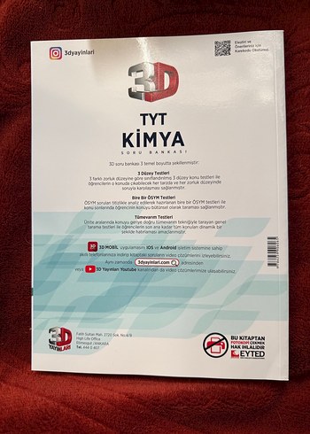 3D TYT Kimya Soru Bankası Video Çözümlü yeni - Görsel 2