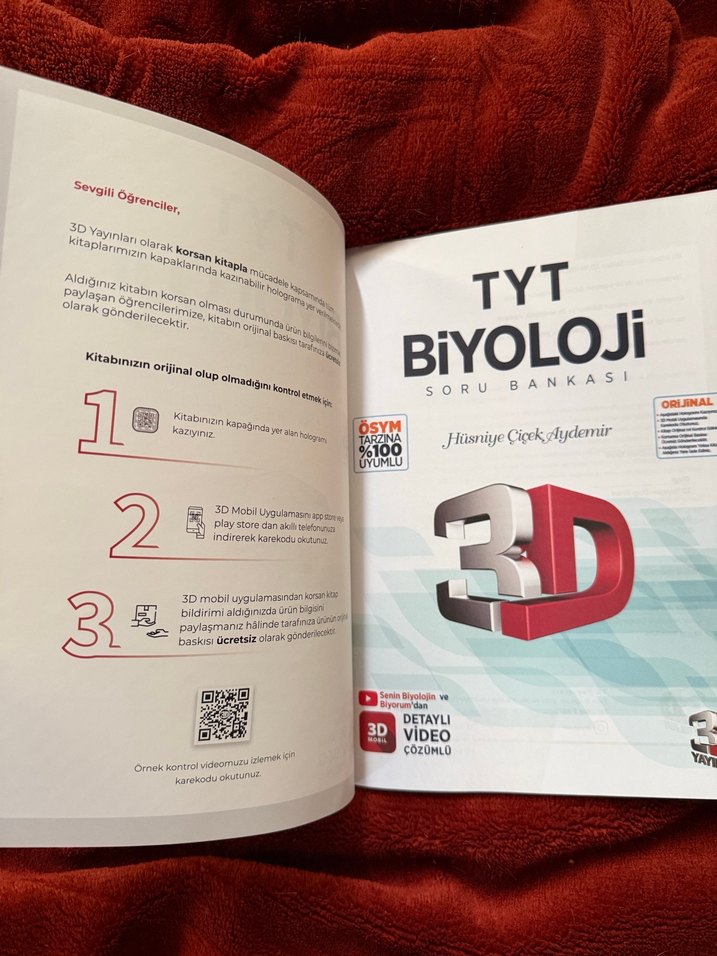 TYT Biyoloji Soru Bankası 3D Yayınları yeni - Görsel 4