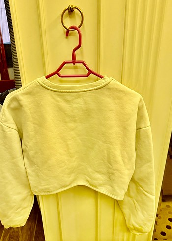 Beyaz  Kadın Sweatshirt içi pamuklu l beden ,s m daha uygun - Görsel 6