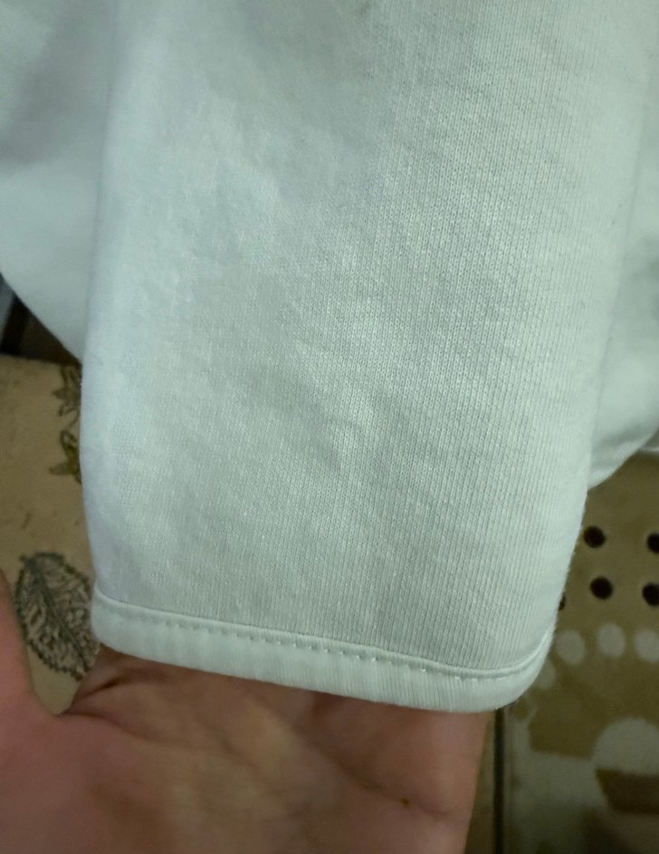 Beyaz  Kadın Sweatshirt içi pamuklu l beden ,s m daha uygun - Görsel 3