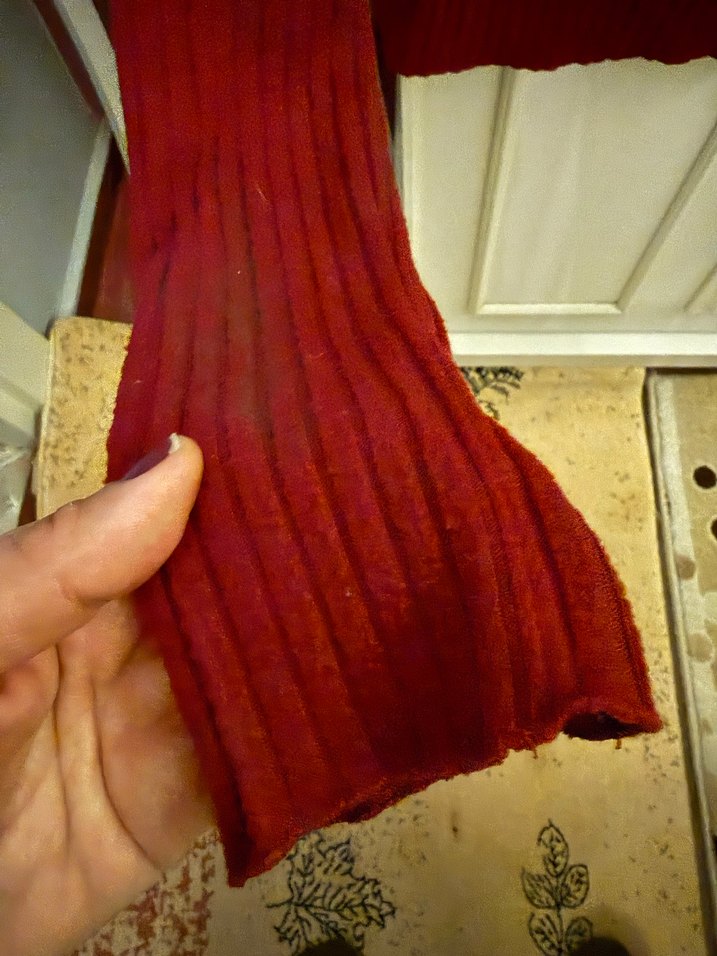 Bordo Kadın Triko Uzun Kollu Triko Kazak - Görsel 3