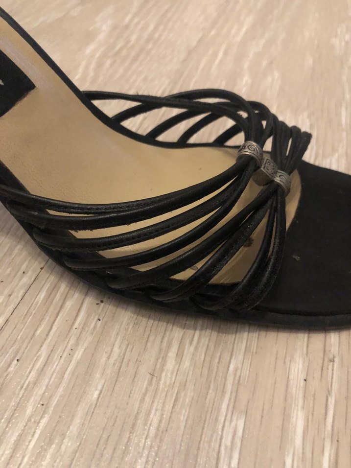 Tokalı Siyah İnce Topuklu Kadın Terliği - Görsel 4