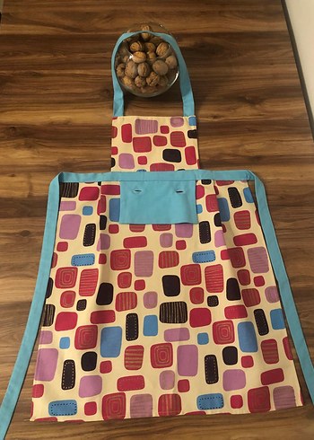 Turkuaz Baskılı Mutfak Önlüğü - Görsel 2