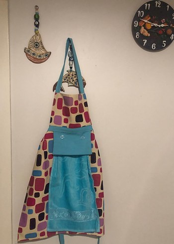 Turkuaz Baskılı Mutfak Önlüğü - Görsel 3