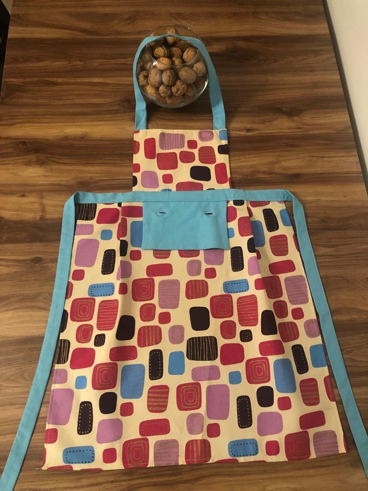 Turkuaz Baskılı Mutfak Önlüğü - Görsel 2