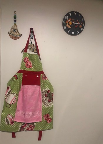 Nakışlı Pembe Mutfak Önlüğü - Görsel 3