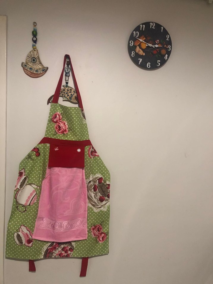 Nakışlı Pembe Mutfak Önlüğü - Görsel 3