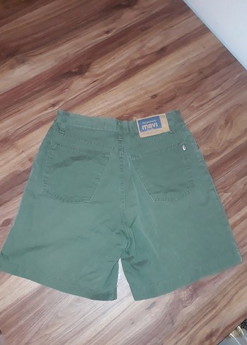 Yeşil Kadın Mini Pamuklu Şort - Görsel 3