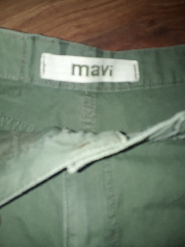 Yeşil Kadın Mini Pamuklu Şort - Görsel 4