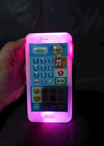 Renkli Pembe Işıklı Eğitici Oyuncak Telefon