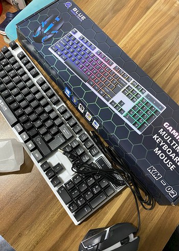 Gri Siyah Kablolu Klavye ve Fare Seti - Görsel 2