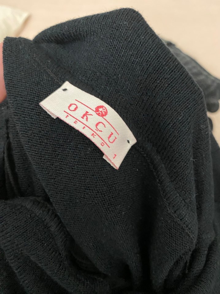 Kadın Siyah Pilili Boğazlı Triko - Görsel 4