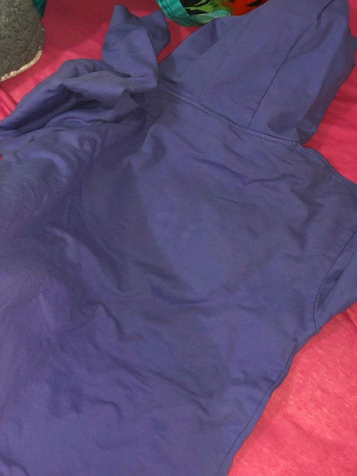 Kadın Mor Kapüşonlu Fermuarlı Sweatshirt - Görsel 3