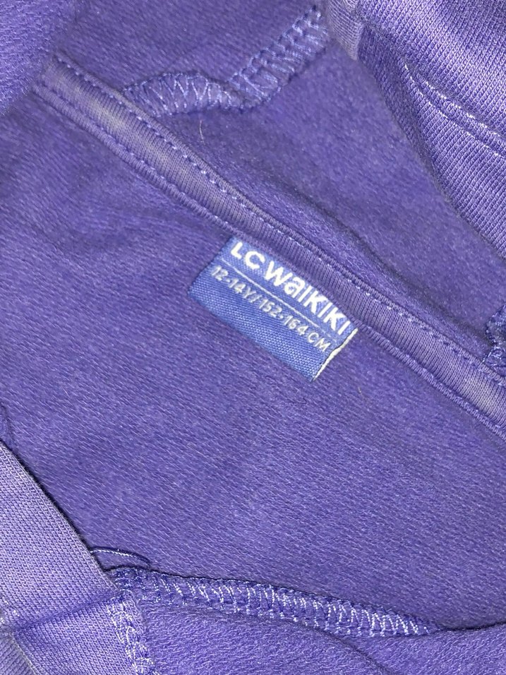 Kadın Mor Kapüşonlu Fermuarlı Sweatshirt - Görsel 2