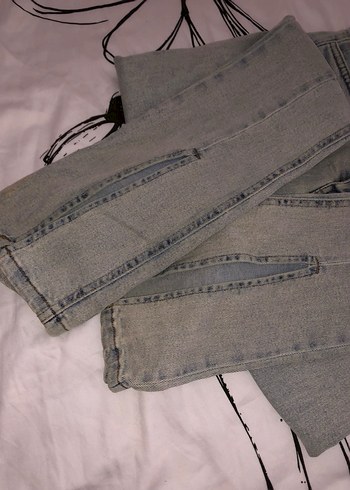 Gri Midi Kesim Kadın Denim Pantolon - Görsel 4