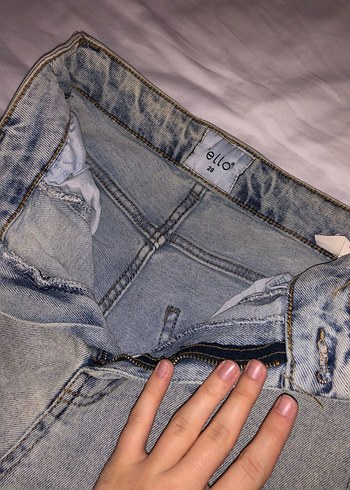 Gri Midi Kesim Kadın Denim Pantolon - Görsel 3