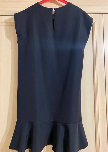 Lacivert Drapeli Midi Elbise - Görsel 2