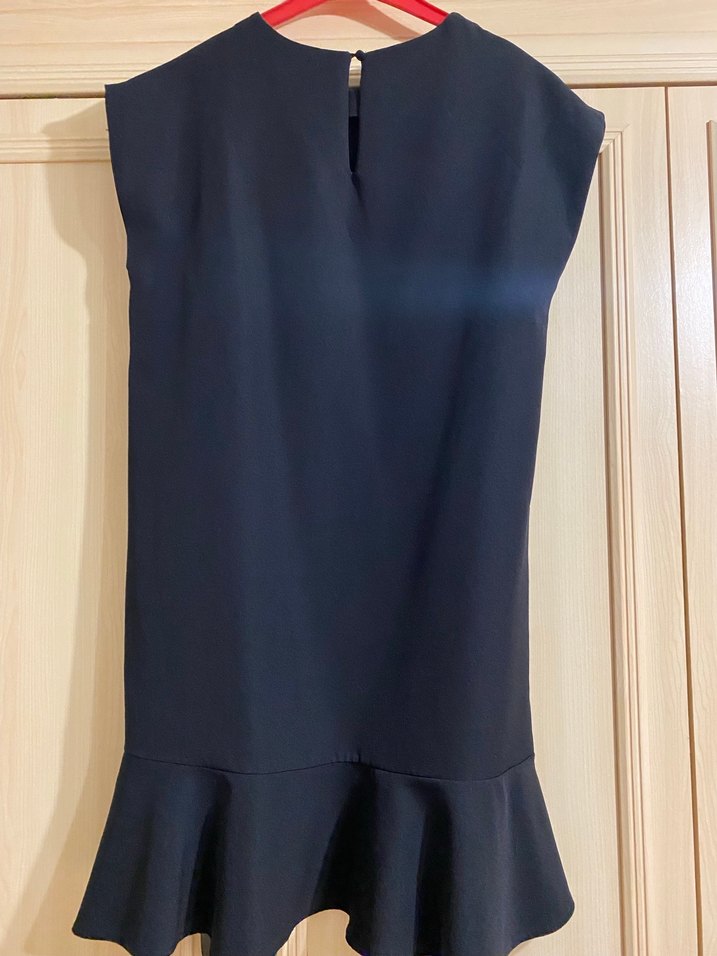 Lacivert Drapeli Midi Elbise - Görsel 2