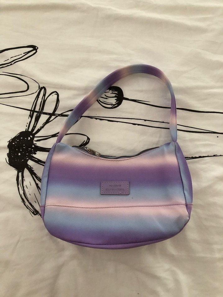 Pastel Mor Tie-Dye Kadın Çanta - Görsel 2