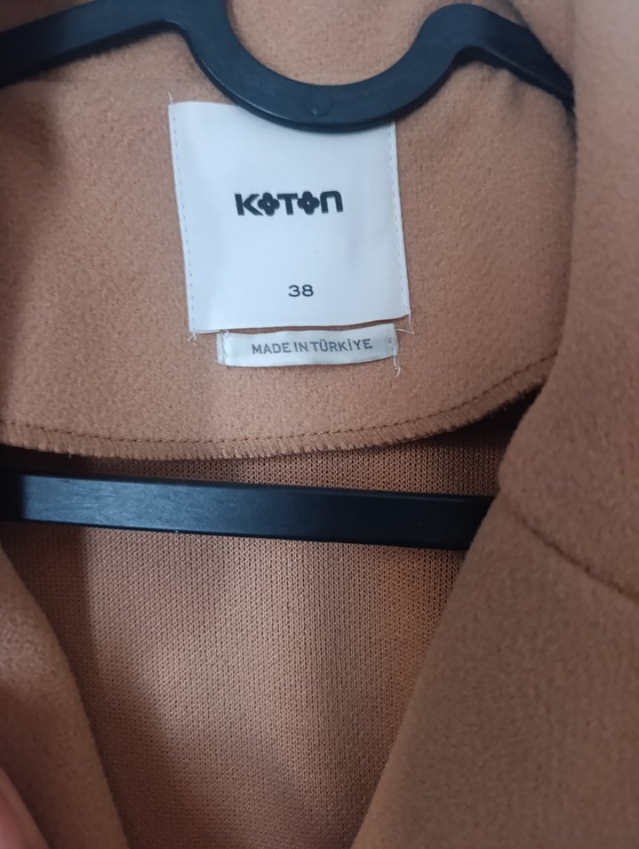 Bej Midi Kadın Kemerli Kaban - Görsel 4