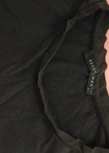 Siyah Baskılı Tişörtü, Kısa Kollu - Görsel 2