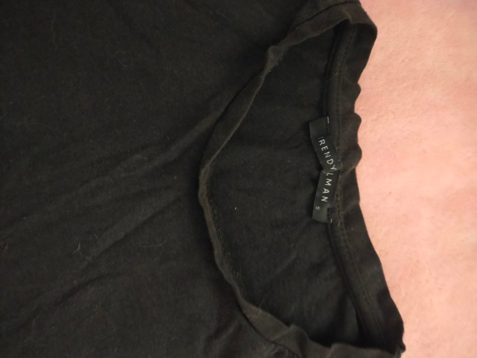 Siyah Baskılı Tişörtü, Kısa Kollu - Görsel 2