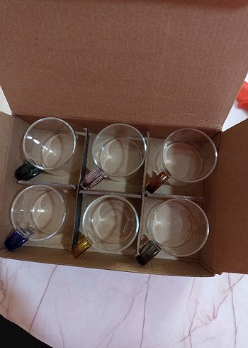 Şeffaf Cam Kahve Fincanı Seti - Görsel 2