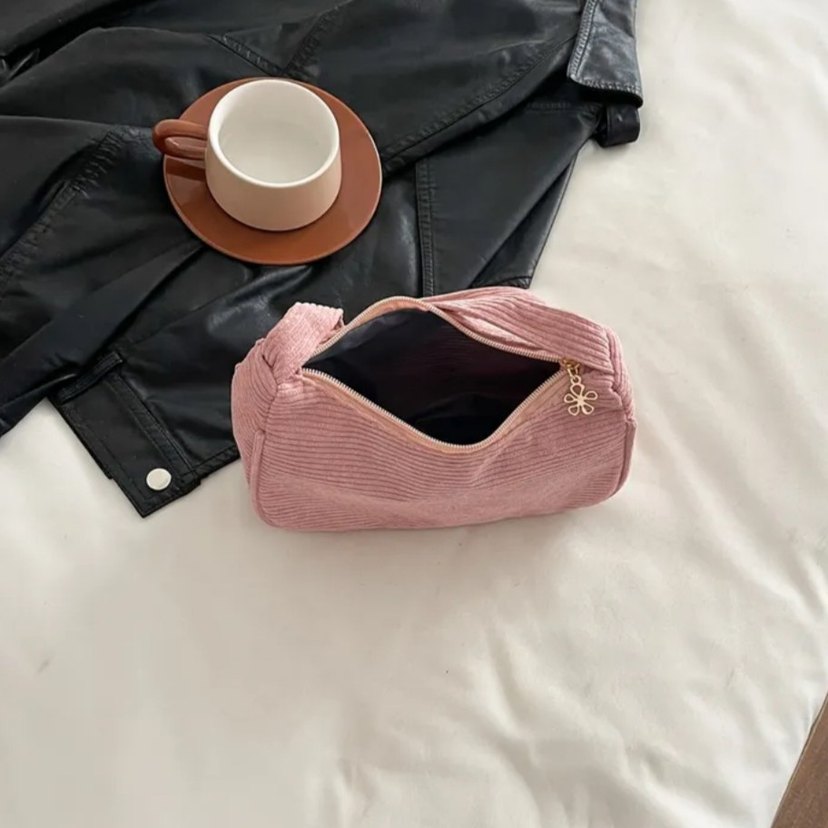 Pembe Fermuarlı Kadın Omuz Çantası - Görsel 3