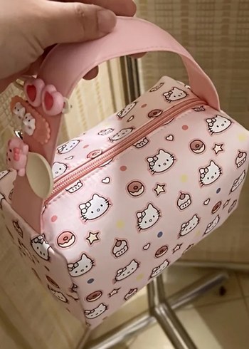 Pastel Pembe Baskılı Kadın Çanta - Görsel 2