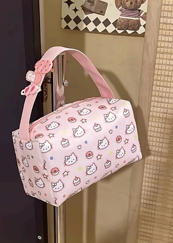 Pastel Pembe Baskılı Kadın Çanta - Görsel 3