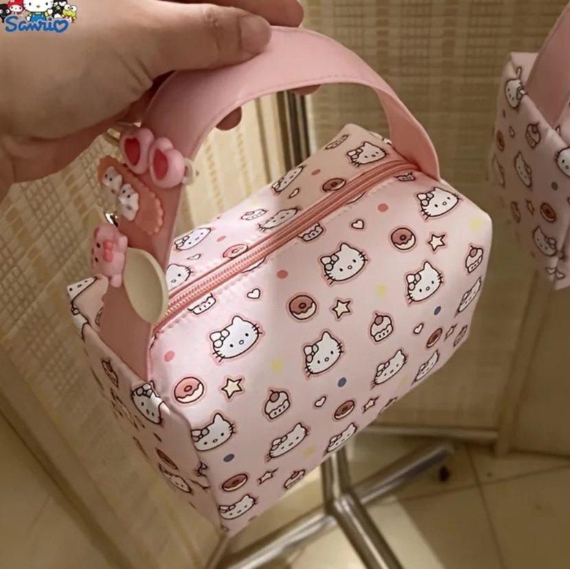 Pastel Pembe Baskılı Kadın Çanta - Görsel 2