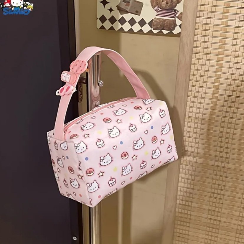 Pastel Pembe Baskılı Kadın Çanta - Görsel 3