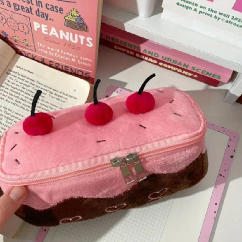 Fermuarlı Pembe Kadın Makyaj Çantası - Görsel 3