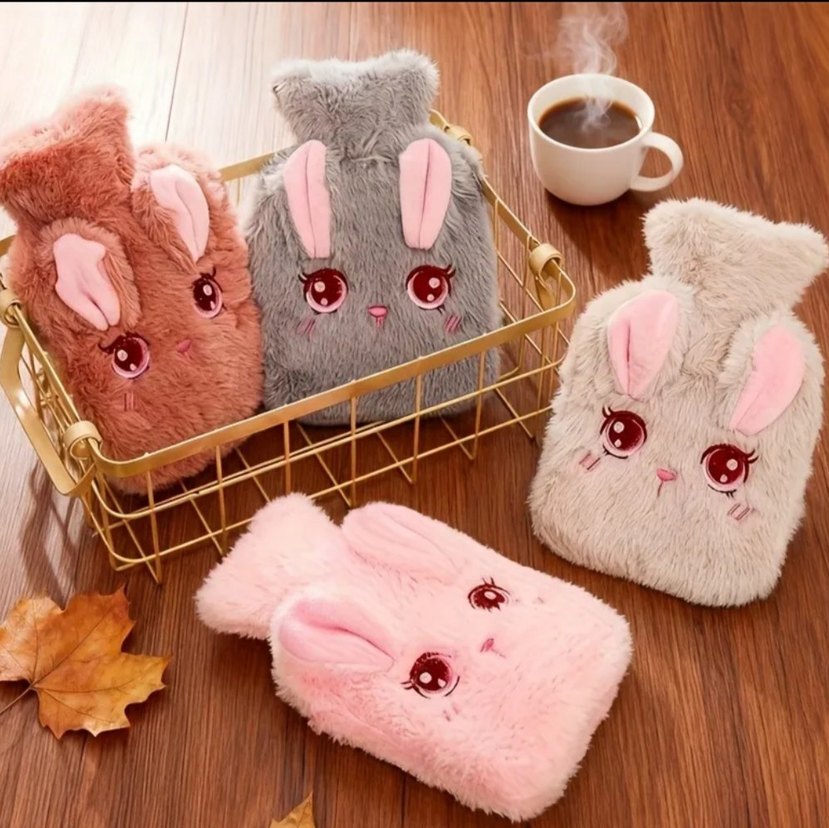 Nakışlı Bebek Pembe Kulaklı Sıcak Su Torbası - Görsel 3