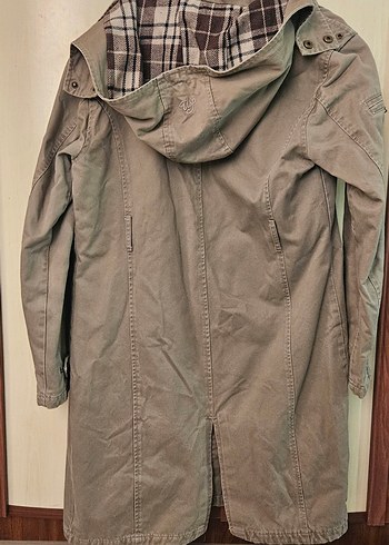 Camel Uzun Kadın Kot Mont - Görsel 2