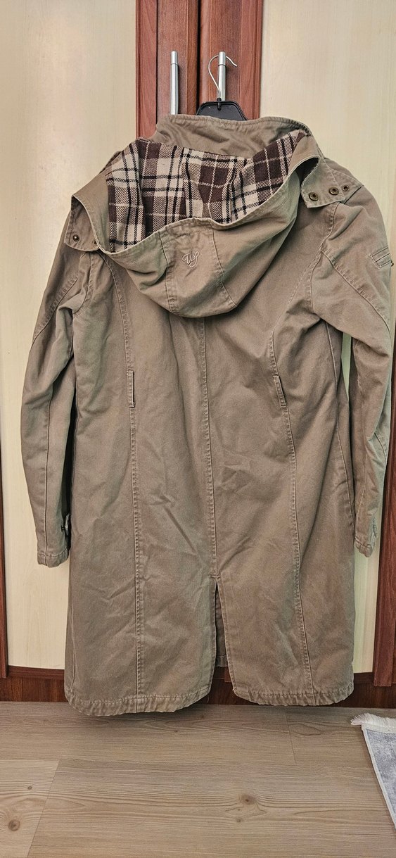 Camel Uzun Kadın Kot Mont - Görsel 2