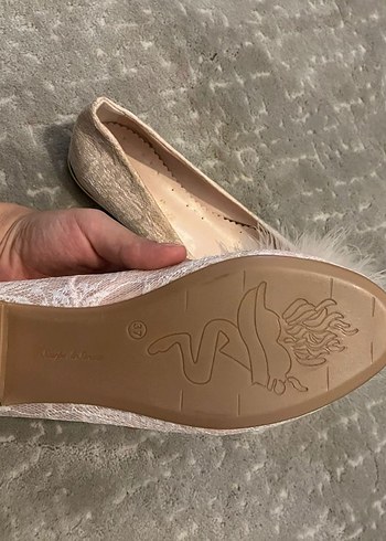 Bej Tüylü Kız Özel Gün Ayakkabısı - Görsel 3