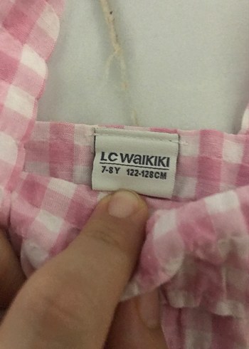 Pembe Kareli Askılı Bebek Kız Takımı - Görsel 4