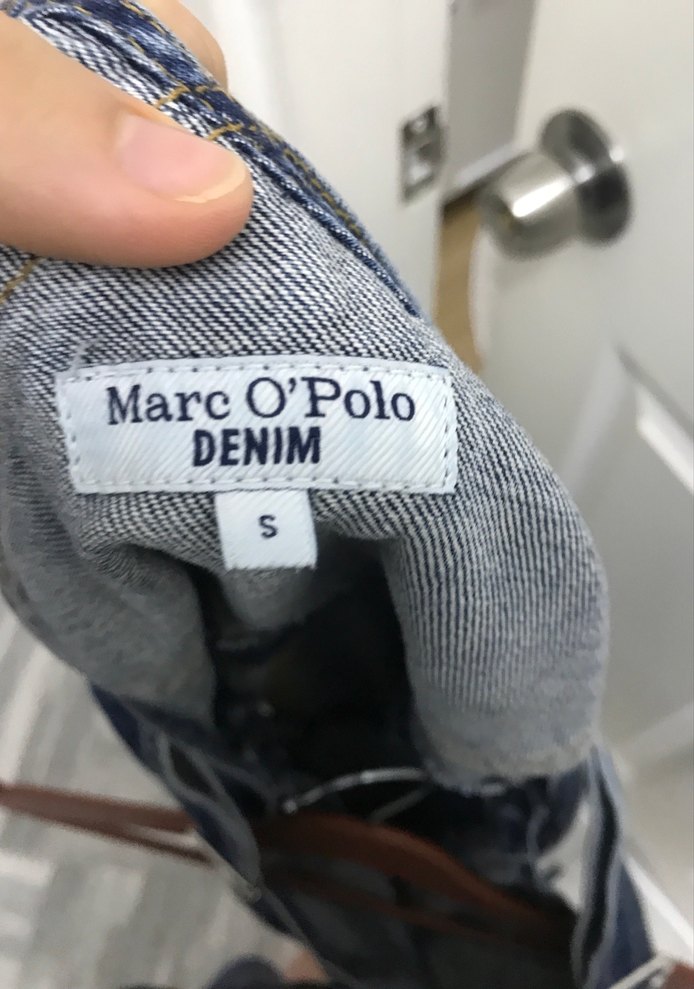 Kadın Lacivert Denim Askılı Midi Salopet - Görsel 4