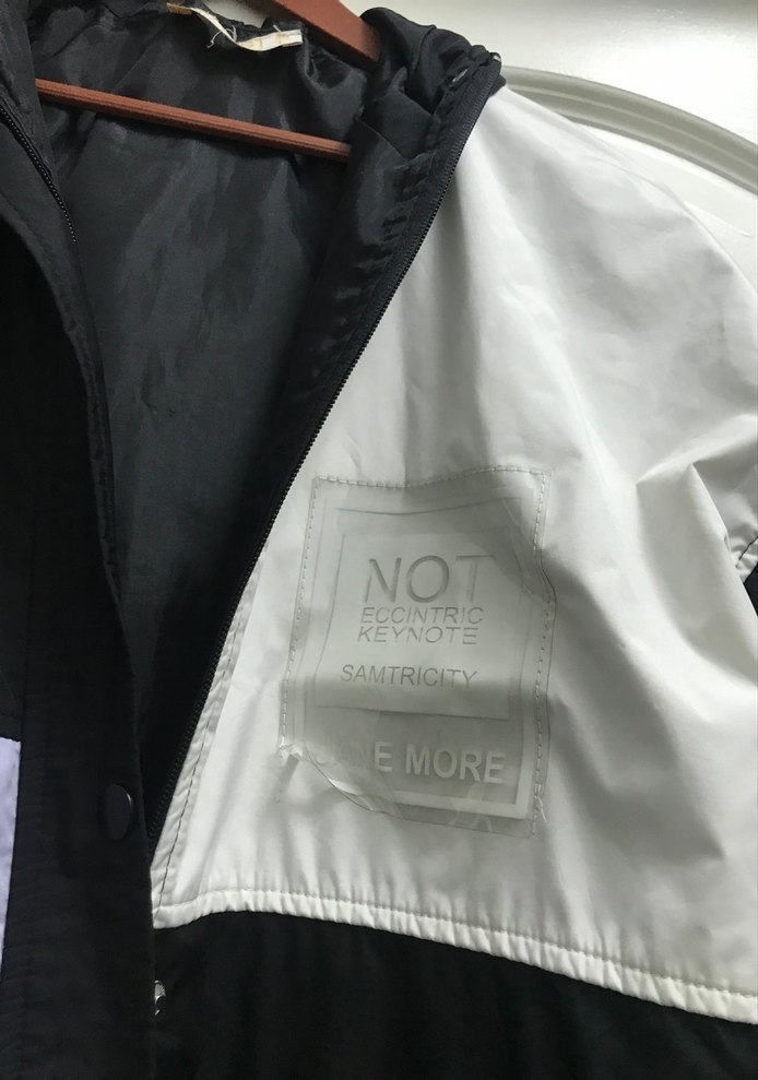 Renk Bloklu Kapüşonlu Kadın Ceket yağmurluk - Görsel 2